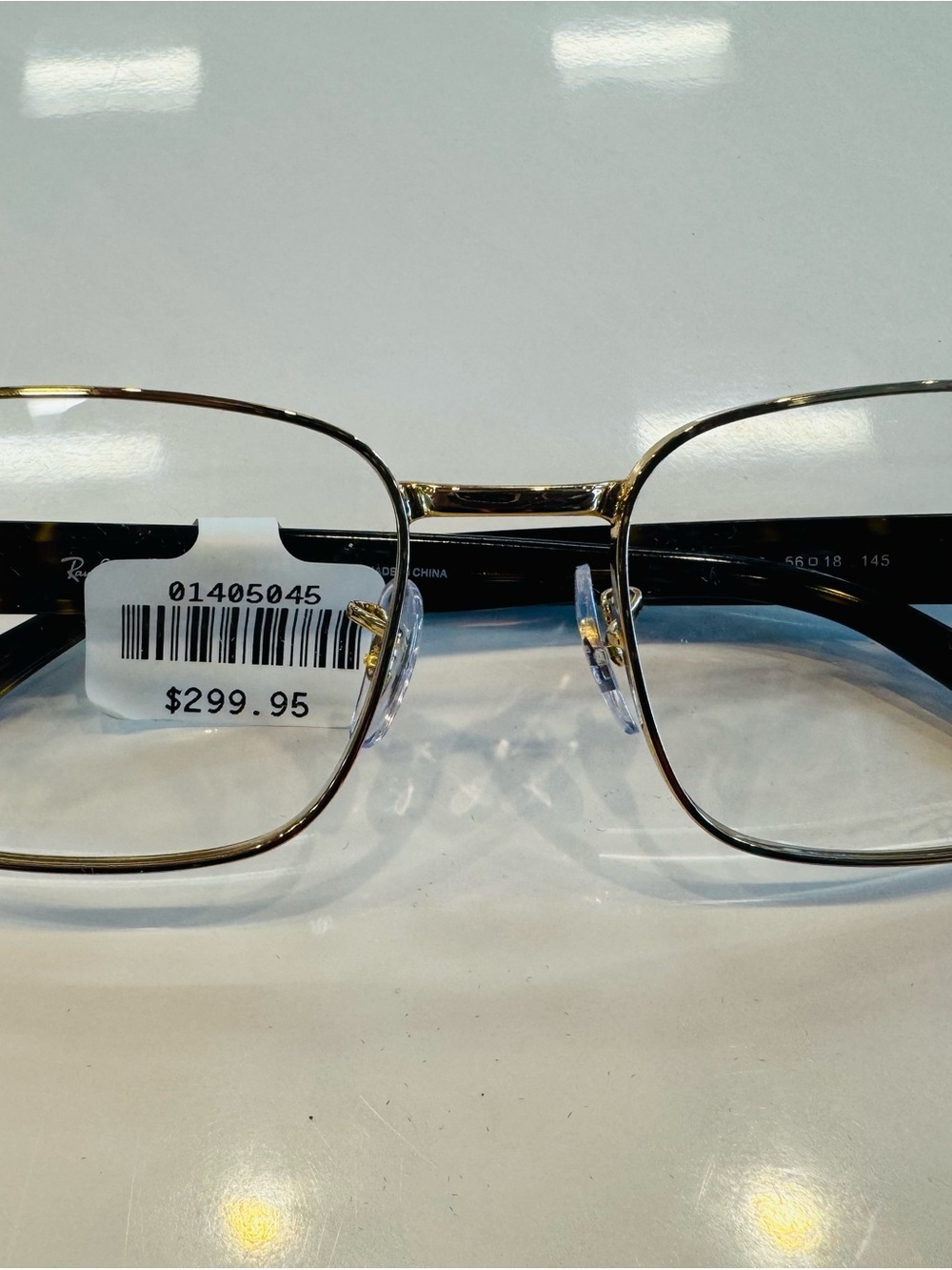 Ray-Ban RB6529 Gold Havana Rectangular Eyeglasses Frames 2500 56mm Authentic NEW